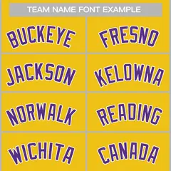 Classic Casual Basketball Jersey Yellow Purple-White 3