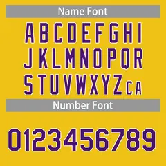 Classic Casual Basketball Jersey Yellow Purple-White 4