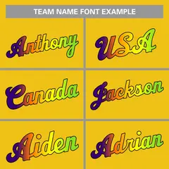 Classic Casual Basketball Jersey Yellow Royal-Black 3