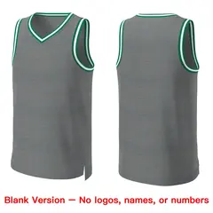 Classic Dark Gray Kelly Green-White Basketball Jersey 3