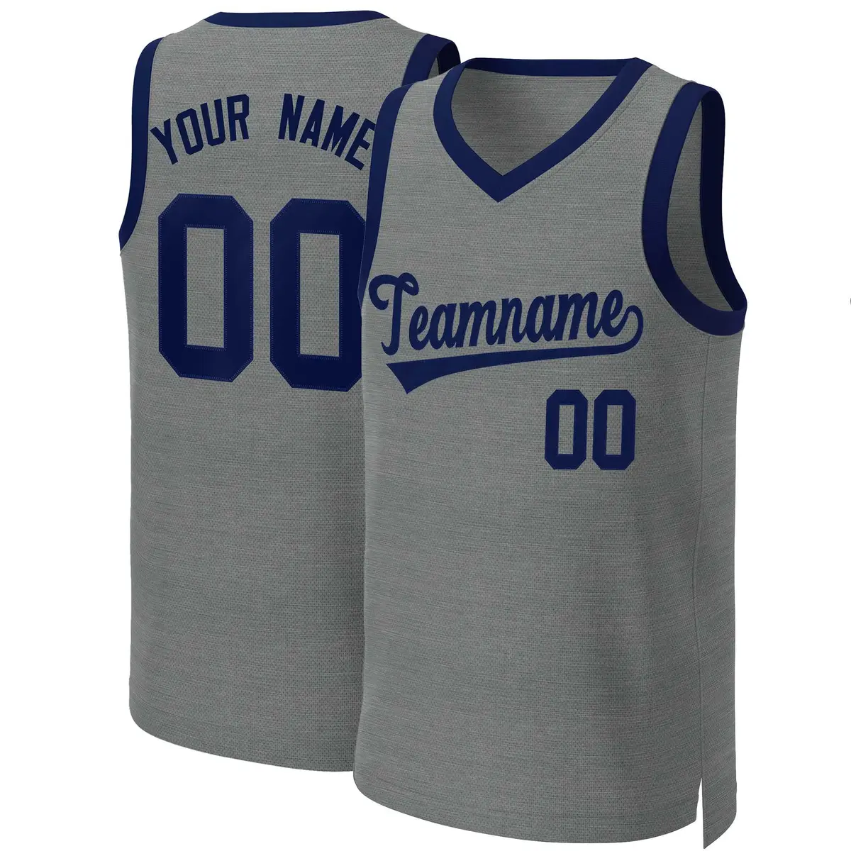 Classic Dark Gray Navy Basketball Jersey