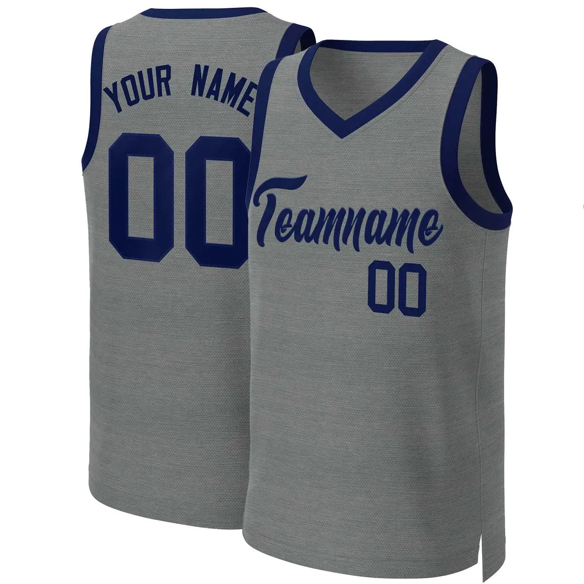 Classic Dark Gray Navy Basketball Jersey