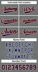 Classic Dark Gray Navy-Orange Basketball Jersey 3