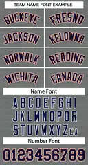 Classic Dark Gray Navy-Orange Basketball Jersey 3