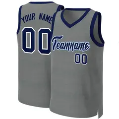 Classic Dark Gray Navy-White Basketball Jersey 1