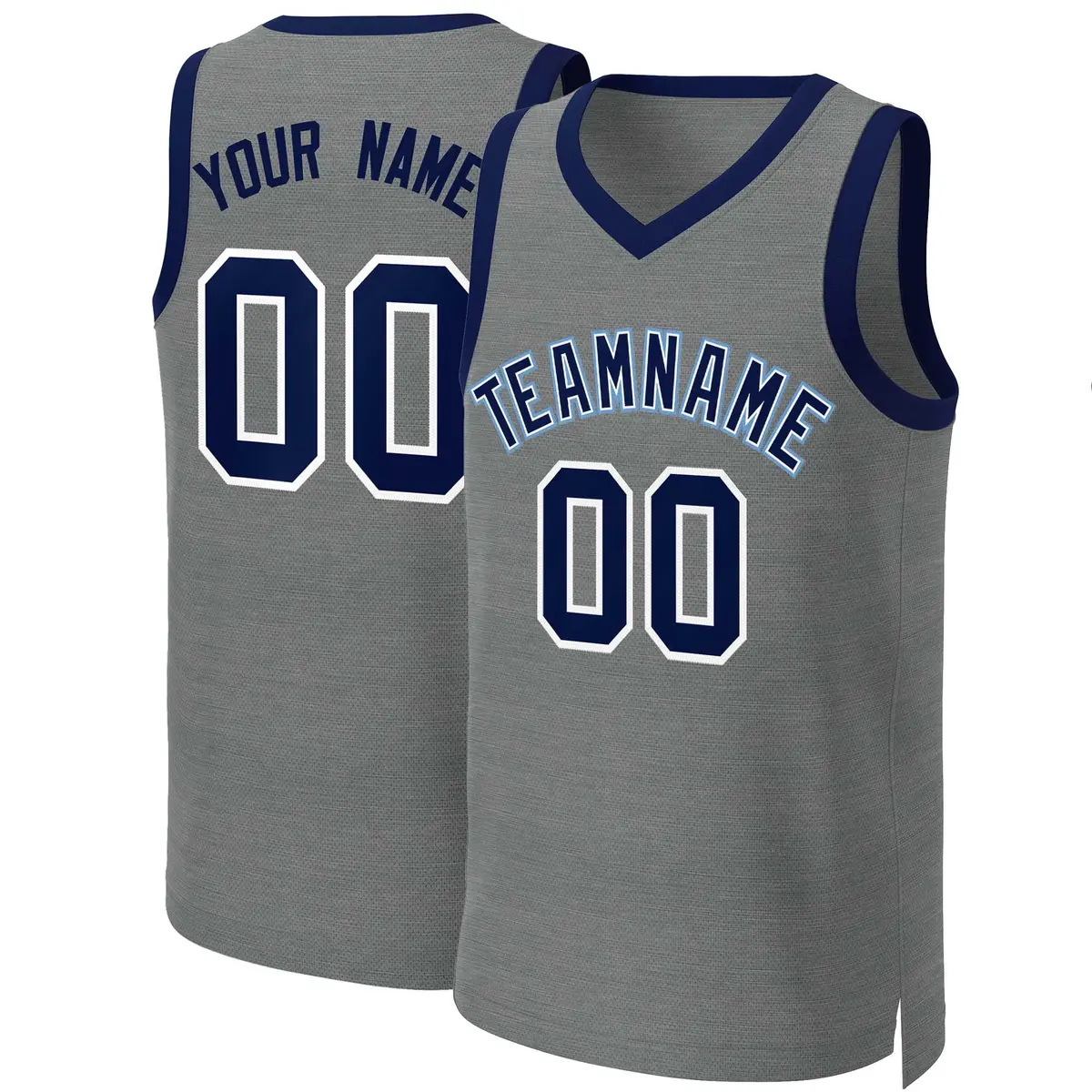 Classic Dark Gray Navy-White Basketball Jersey