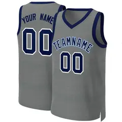 Classic Dark Gray Navy-White Basketball Jersey 1