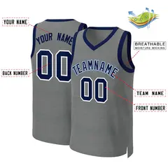 Classic Dark Gray Navy-White Basketball Jersey 2