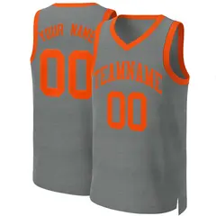 Classic Dark Gray Orange Basketball Jersey 1