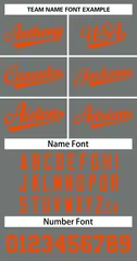 Classic Dark Gray Orange Basketball Jersey 3
