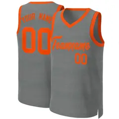 Classic Dark Gray Orange Basketball Jersey