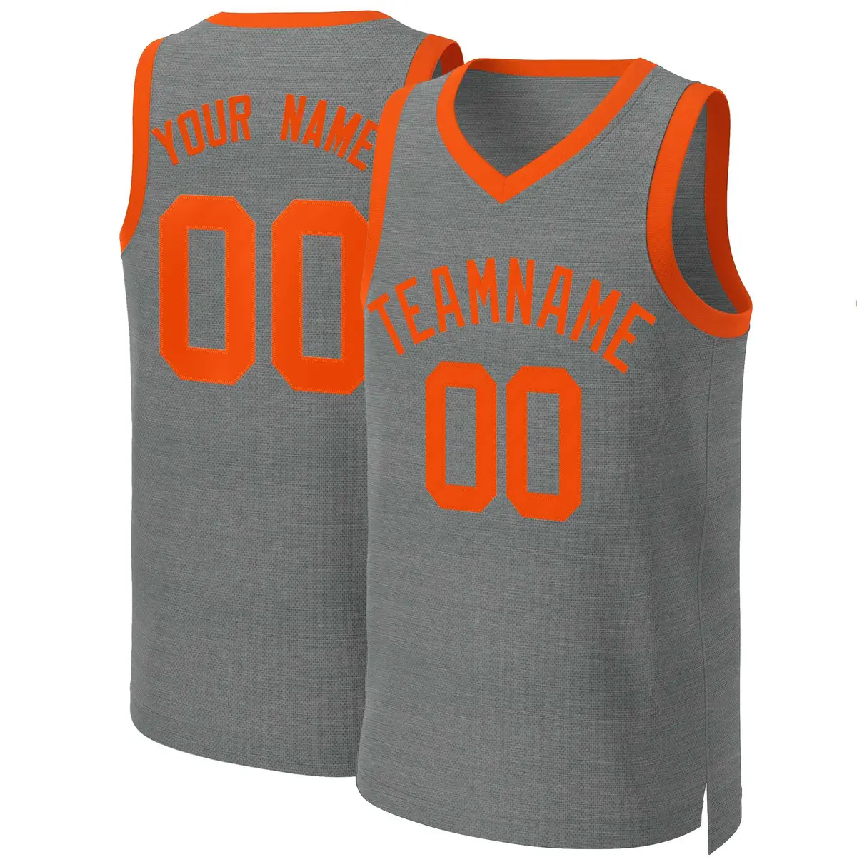 Classic Dark Gray Orange Basketball Jersey