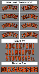 Classic Dark Gray Orange-Black Basketball Jersey 3