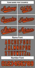Classic Dark Gray Orange-Black Basketball Jersey 3