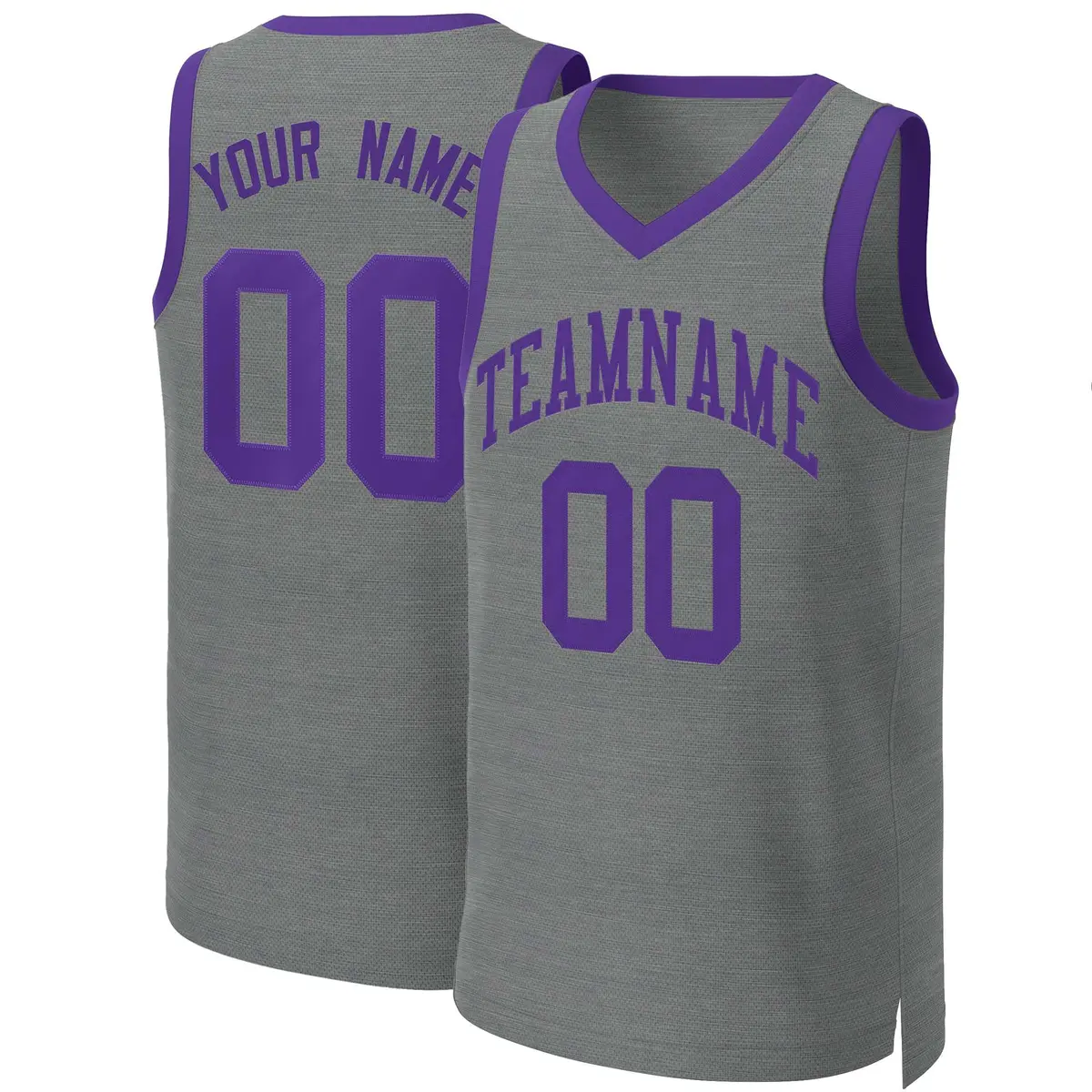 Classic Dark Gray Purple Basketball Jersey