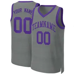 Classic Dark Gray Purple Basketball Jersey 1