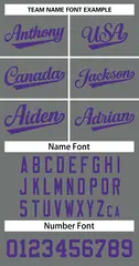 Classic Dark Gray Purple Basketball Jersey 3