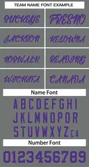 Classic Dark Gray Purple Basketball Jersey 3