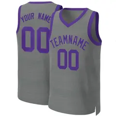 Classic Dark Gray Purple Basketball Jersey