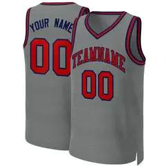 Classic Dark Gray Red-Navy Basketball Jersey 1