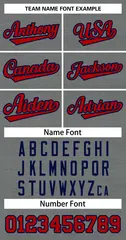 Classic Dark Gray Red-Navy Basketball Jersey 3