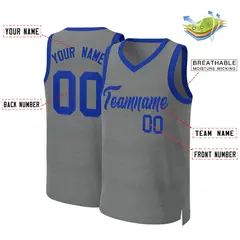 Classic Dark Gray Royal Basketball Jersey 2