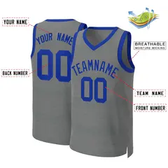 Classic Dark Gray Royal Basketball Jersey 2