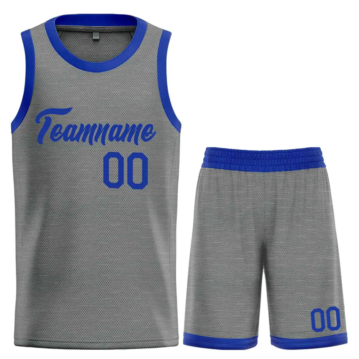 Classic Dark Gray Royal Heal Sports Basketball Jersey Set