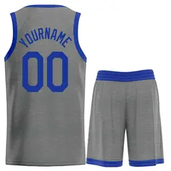 Classic Dark Gray Royal Heal Sports Basketball Jersey Set 2