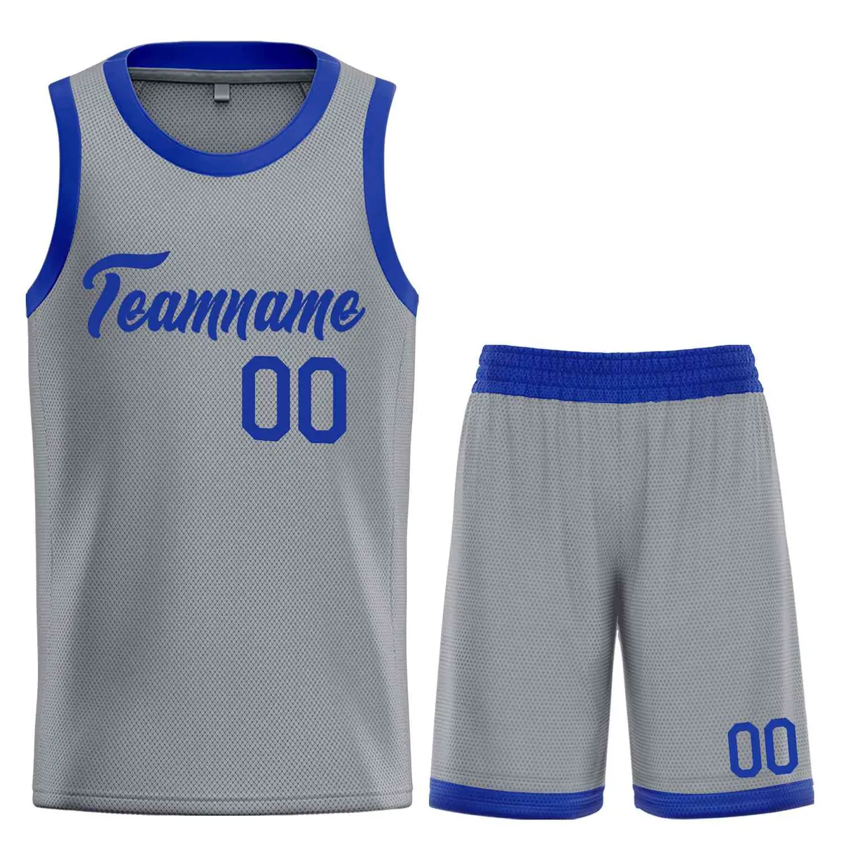 Classic Dark Gray Royal Heal Sports Basketball Jersey Set