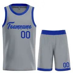 Classic Dark Gray Royal Heal Sports Basketball Jersey Set