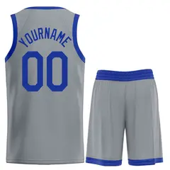 Classic Dark Gray Royal Heal Sports Basketball Jersey Set 2