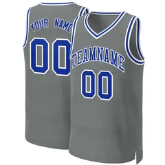 Classic Dark Gray Royal-White Basketball Jersey 1