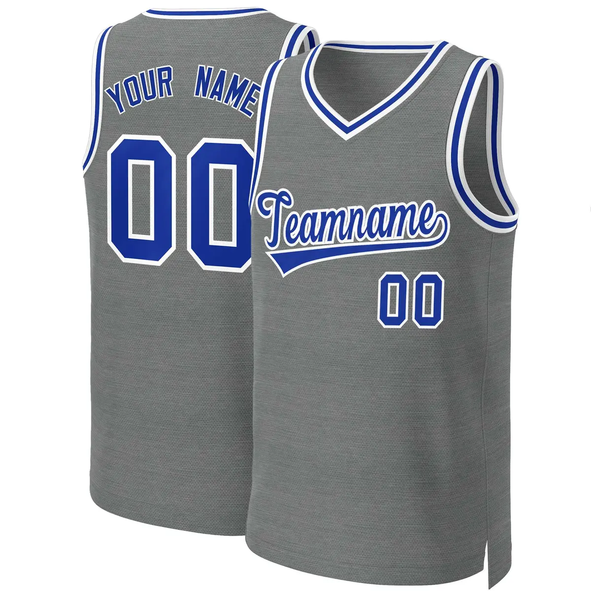 Classic Dark Gray Royal-White Basketball Jersey