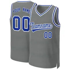 Classic Dark Gray Royal-White Basketball Jersey 1