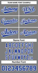 Classic Dark Gray Royal-White Basketball Jersey 3
