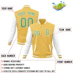 Classic Full-Snap Varsity Letterman Baseball Jacket 20