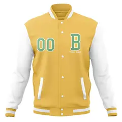 Classic Full-Snap Varsity Letterman Baseball Jacket 21