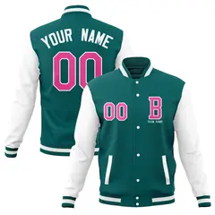 Classic Full-Snap Varsity Letterman Baseball Jacket 25