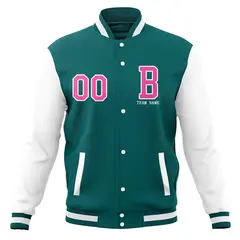 Classic Full-Snap Varsity Letterman Baseball Jacket 29