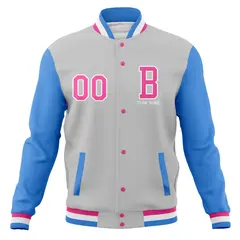 Classic Full-Snap Varsity Letterman Baseball Jacket 45