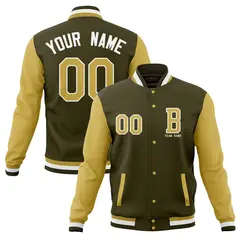 Classic Full-Snap Varsity Letterman Baseball Jacket 49