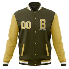 Classic Full-Snap Varsity Letterman Baseball Jacket 53