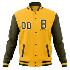Classic Full-Snap Varsity Letterman Baseball Jacket 61