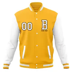Classic Full-Snap Varsity Letterman Baseball Jacket 69