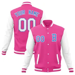 Classic Full-Snap Varsity Letterman Baseball Jacket 49