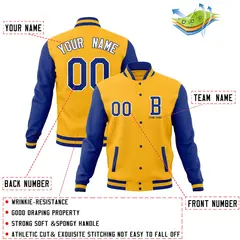 Classic Full-Snap Varsity Letterman Baseball Jacket 60