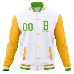 Classic Full-Snap Varsity Letterman Baseball Jacket 77