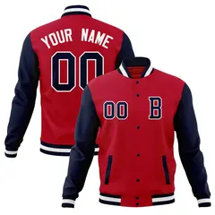 Classic Full-Snap Varsity Letterman Baseball Jacket 25