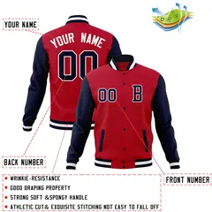 Classic Full-Snap Varsity Letterman Baseball Jacket 28